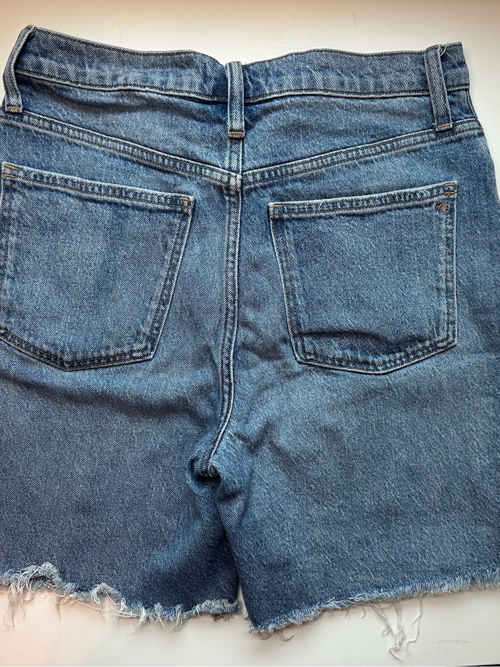 Madewell Mid-Blue Denim Cutoff Shorts - Picture 2 of 5